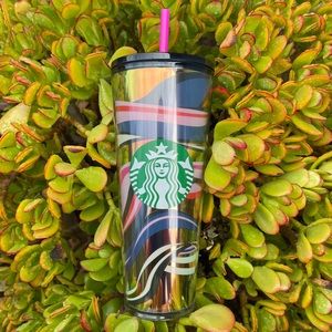 Starbucks NWT Holiday Gold Ribbon Tumbler- 24oz